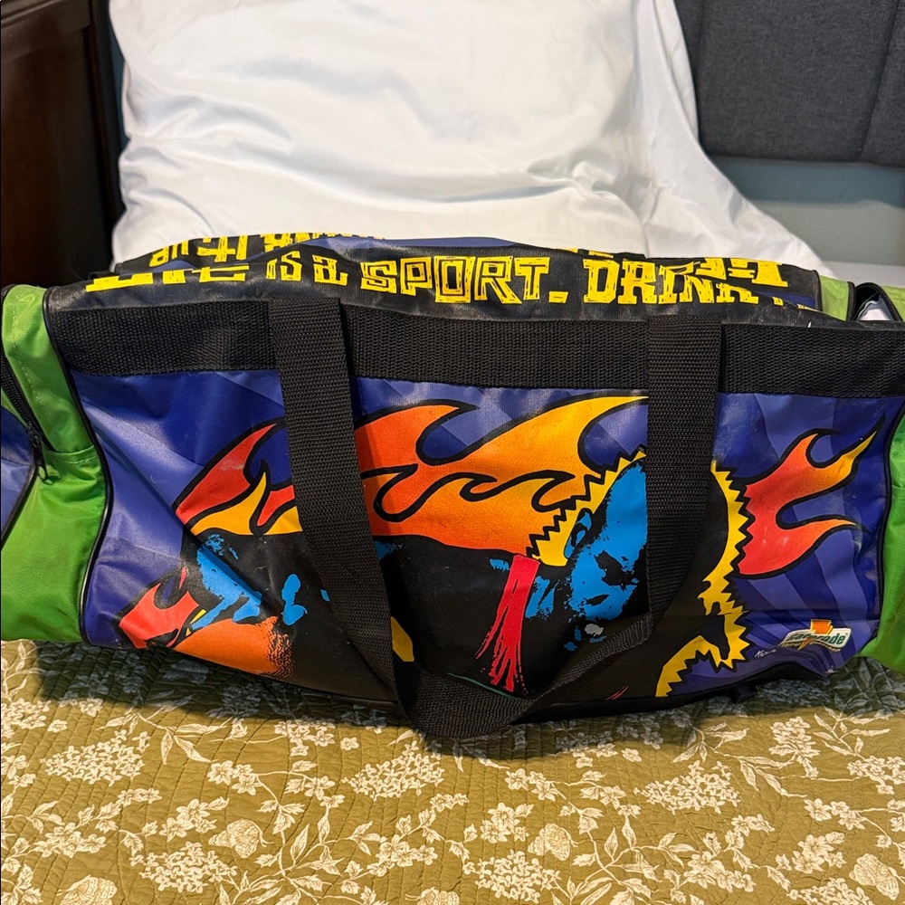 Vintage bag Colorful Flame Graphic Duffel Bag - Multicolor